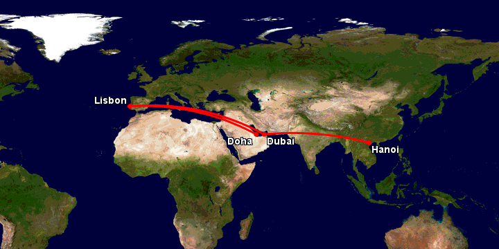 Thời gian bay từ Việt Nam sang Doha Qatar mất bao lâu