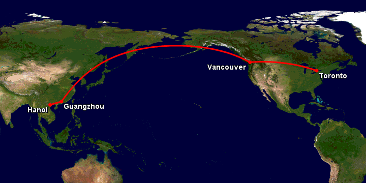 Thời gian bay từ Canada về Việt Nam mất bao lâu