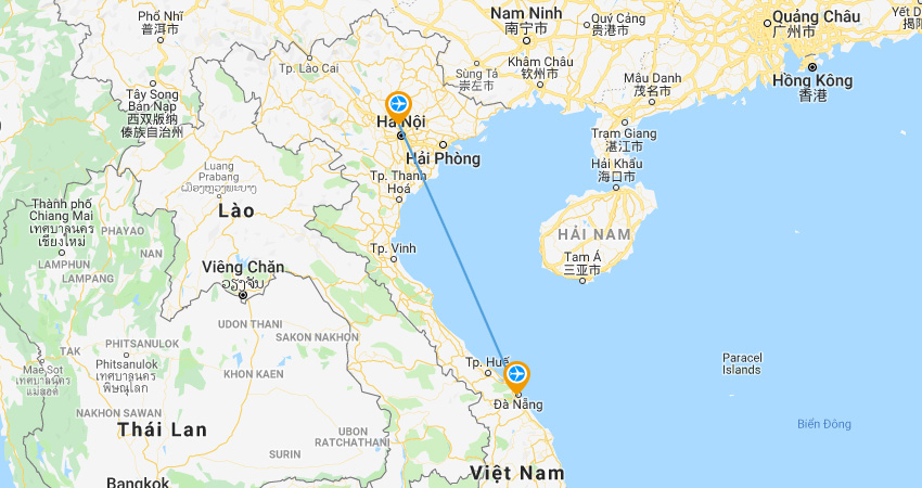 Thời gian bay từ Hà Nội đến Đà Nẵng